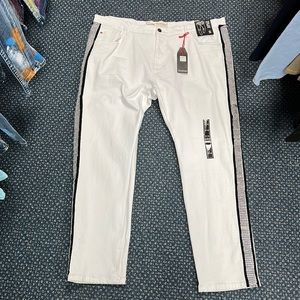 Men’s stripe slim fit jeans